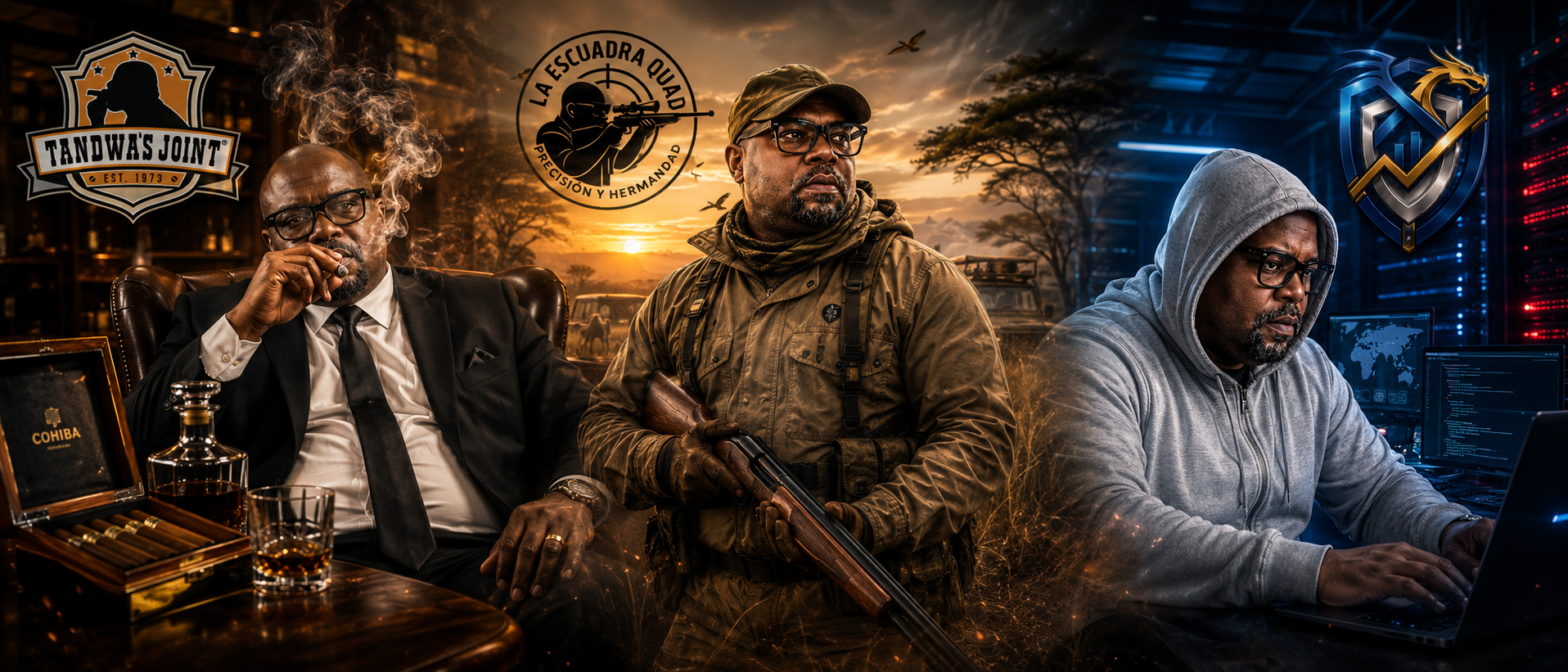 Tandwa Ngomane's three worlds: cigar aficionado, hunting and firearms, penetration testing and Linux